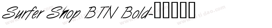 Surfer Shop BTN Bold字体转换